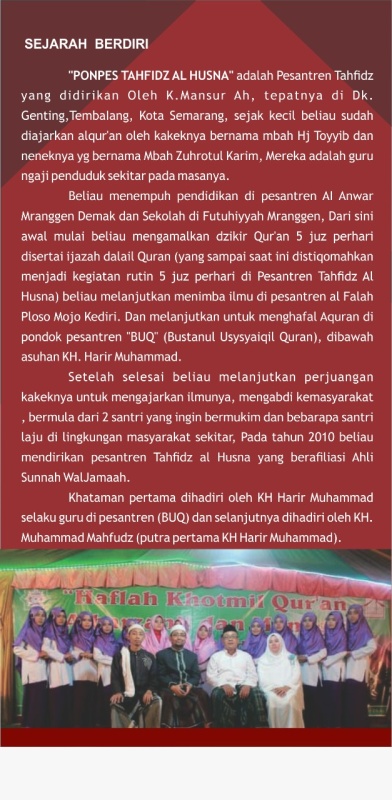 Penerimaan Santri Baru Pondok Pesantren Alhusna Tembalang Semarang Terdekat
