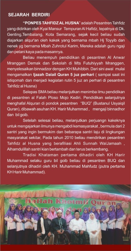 Pendaftaran Pondok Pesantren Bergas Semarang 30 Juz